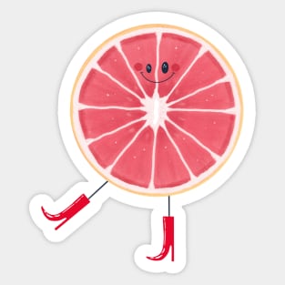 Grapefruit in Kinky Boots Sticker